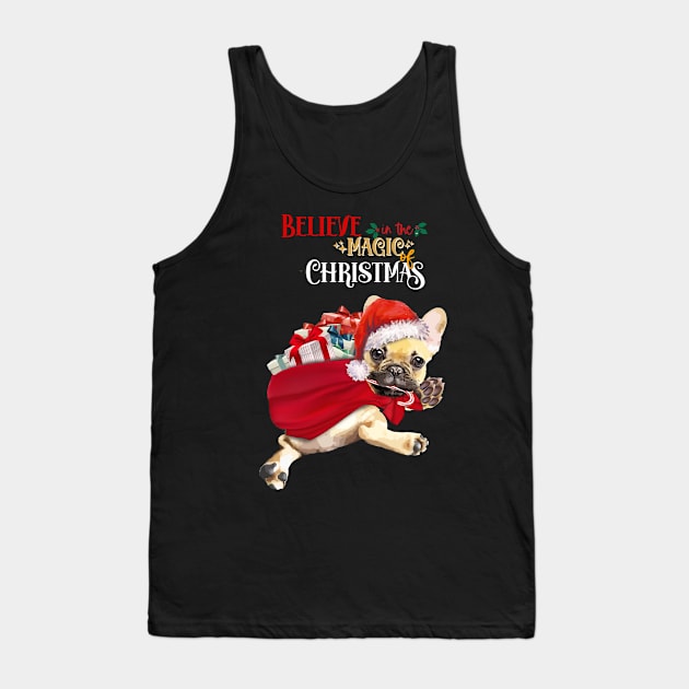 French Bulldog Frenchie belive in magic of merry Christmas Tank Top by Collagedream